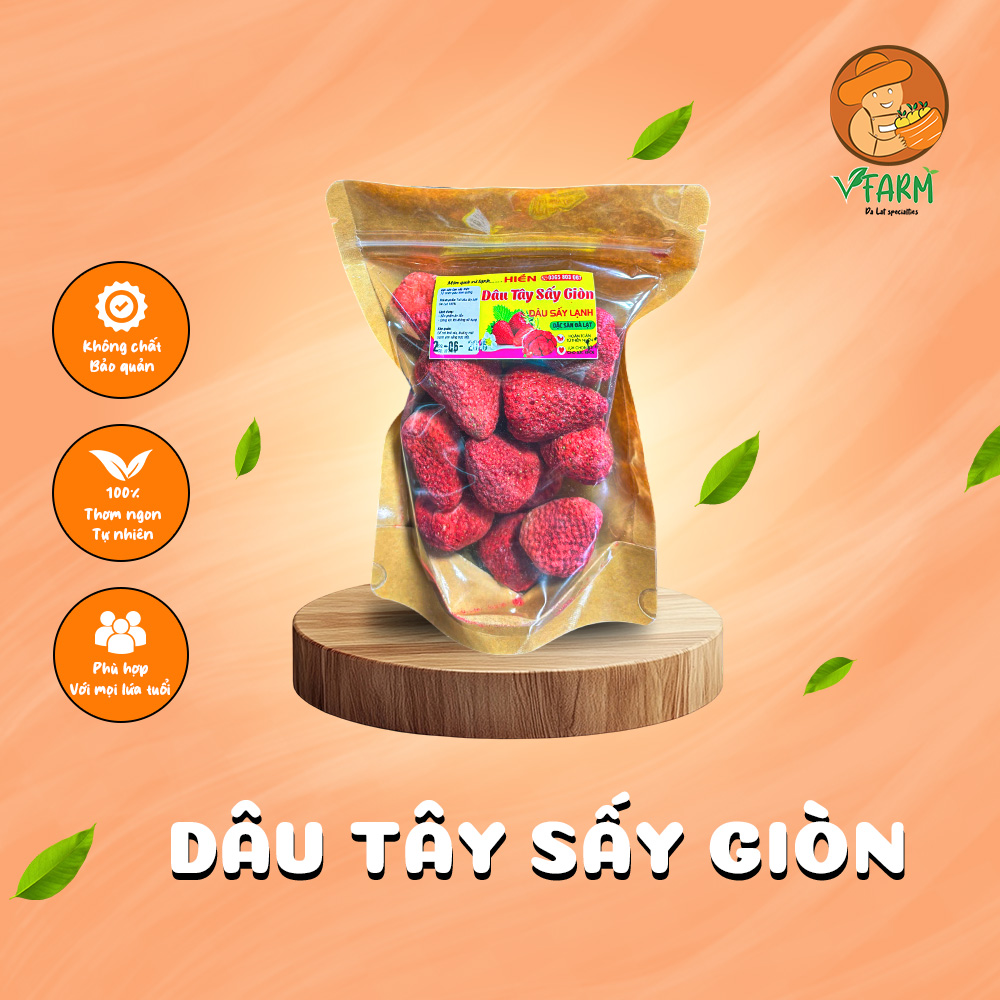 Dâu tây sấy giòn đặc sản Đà Lạt - đặc sản Đà Lạt