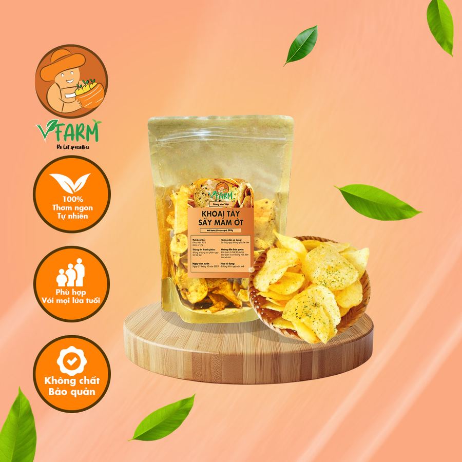 Khoai tây sấy mắm ớt đặc sản Đà Lạt (200G) 1