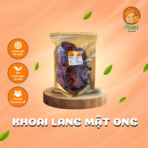Khoai lang tím sấy mật ong đặc sản Đà Lạt (500G) 